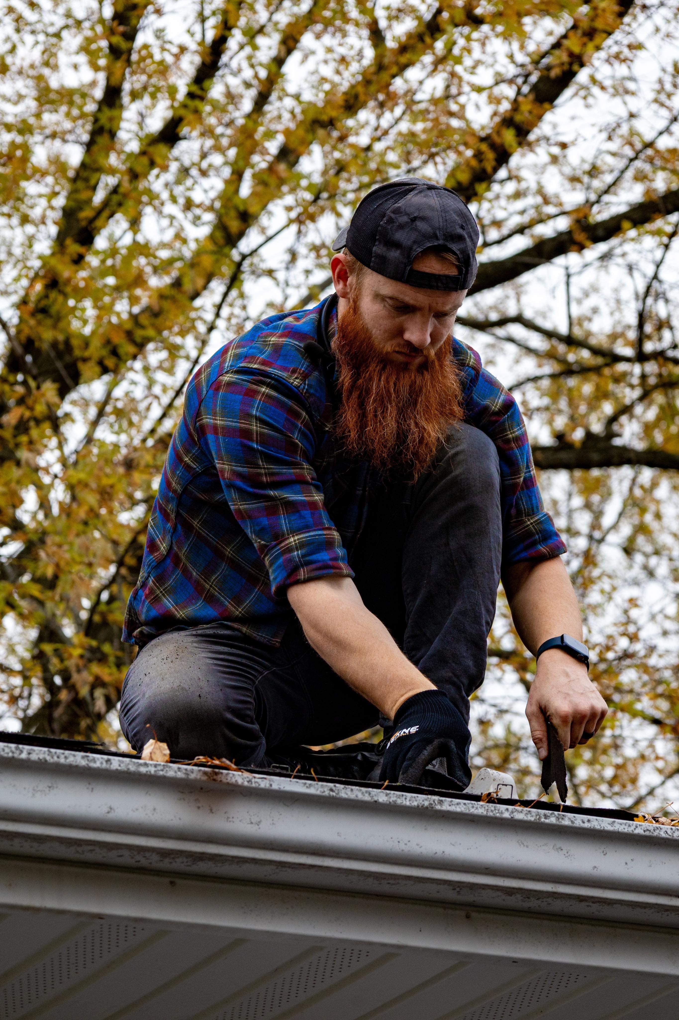 Brandon working on roofing project