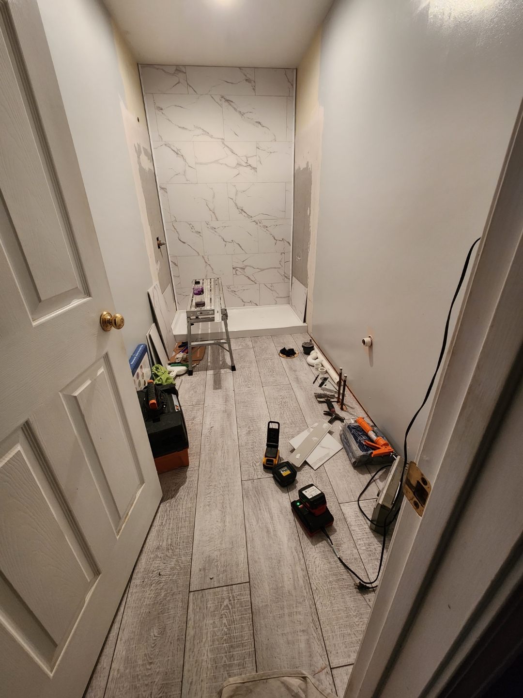 Bathroom Renovation Process - Tile and Flooring Work