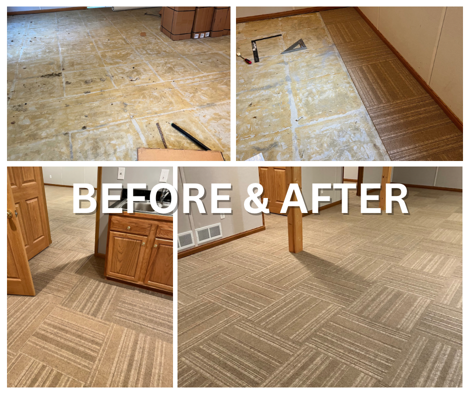 Commercial Flooring - Carpet Tile Installation