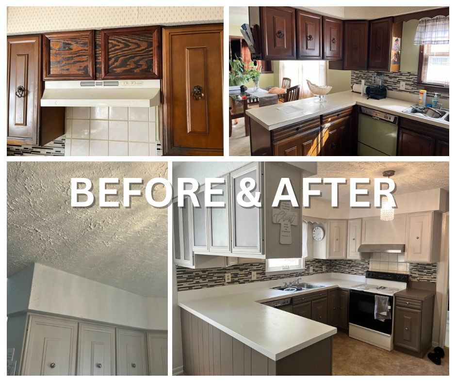 Kitchen Remodel - Cabinet Refinishing and Backsplash