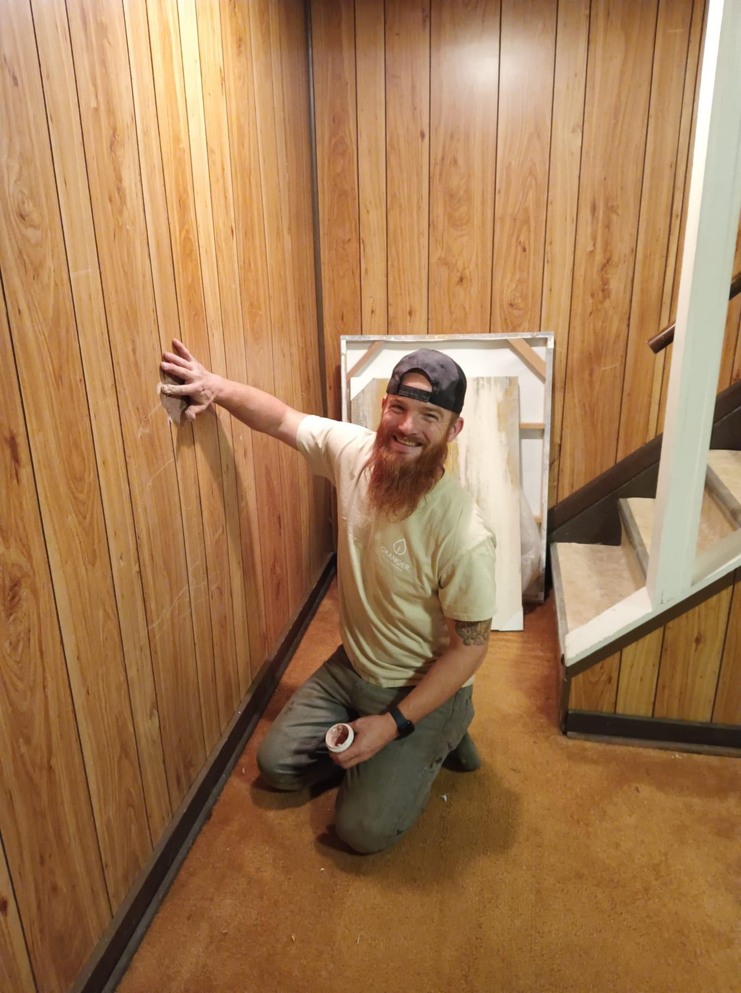 Wood Paneling Installation - Basement Finishing